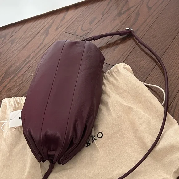 Marimekko wine red Leather KARLA Crossbody Bag - Picture 3 of 6